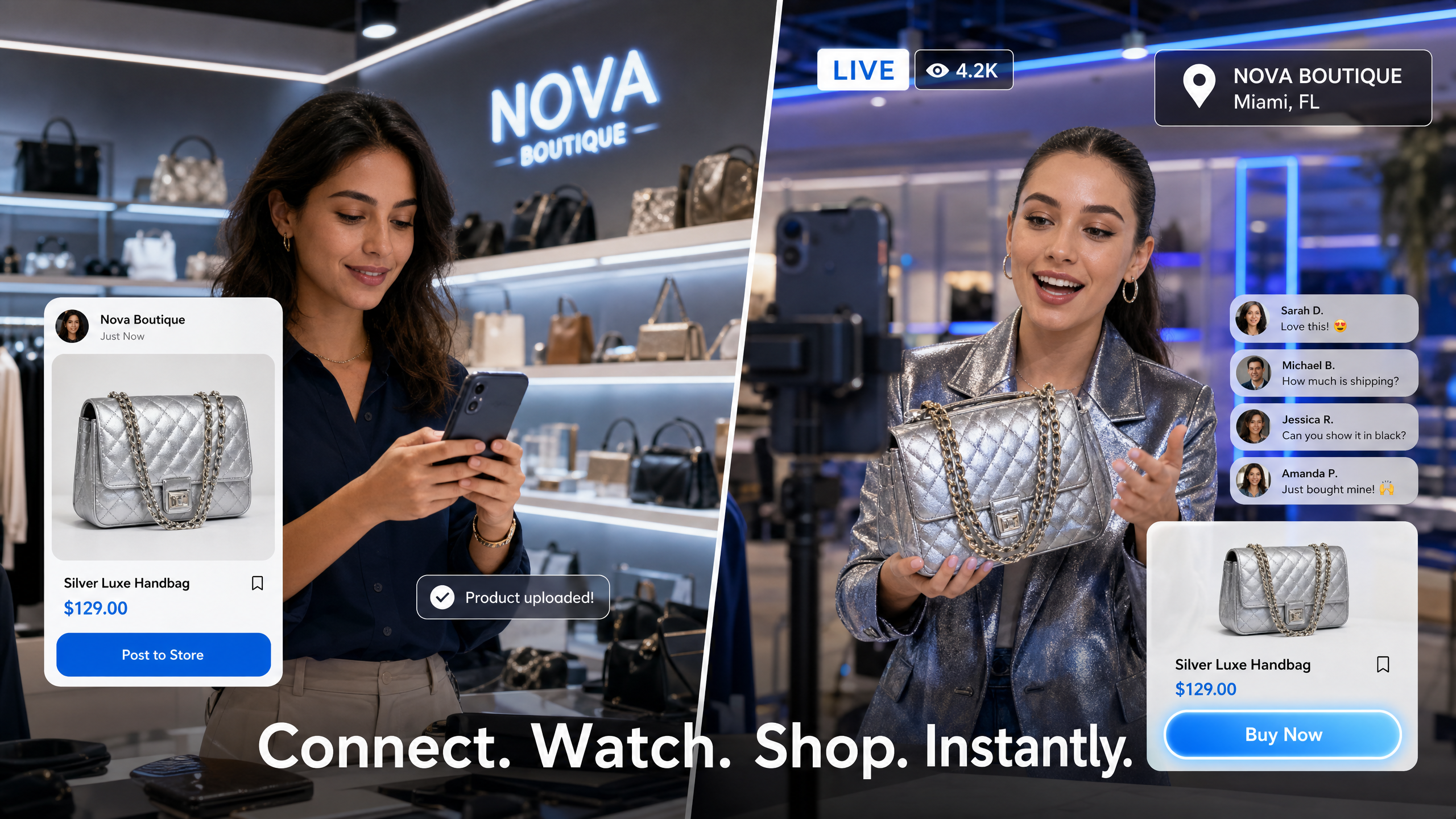 Merchant live commerce